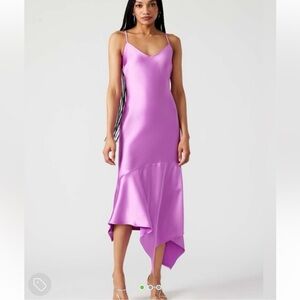 Steve Madden Lavender Satin Midi Dress